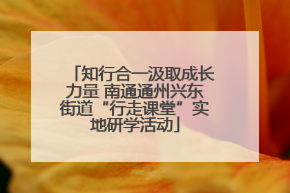 知行合一汲取成长力量 南通通州兴东街道“行走课堂”实地研学活动